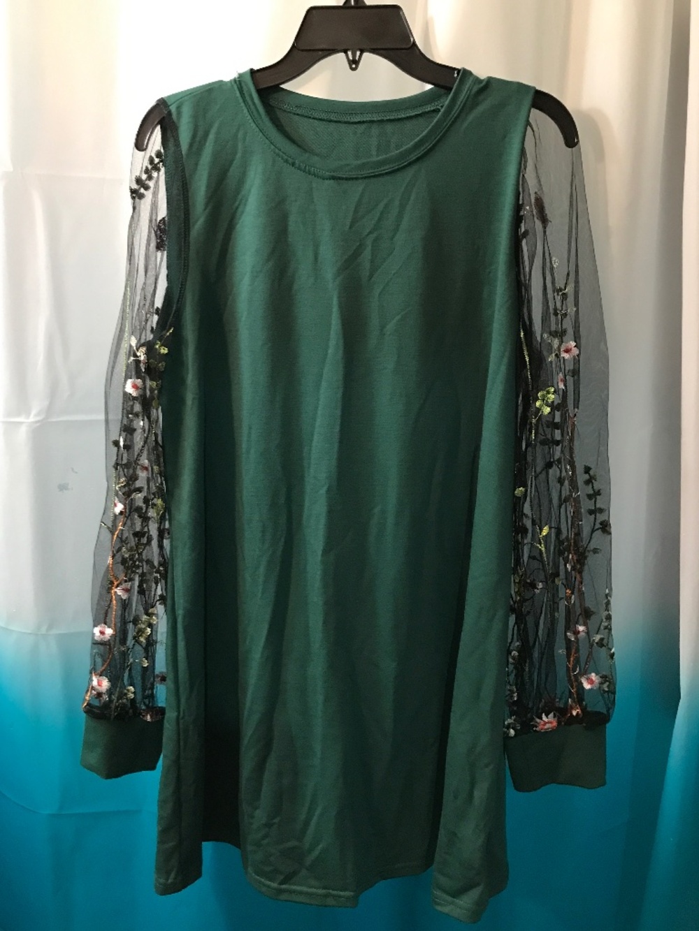 DIDK Mesh Long Sleeve Pullover Tunic Dress -size XXL